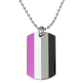 Asexual Pride Tag Necklace